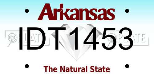 IDT1453 Arkansas License Plate