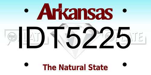 IDT5225 Arkansas License Plate