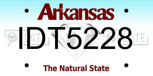 IDT5228 Arkansas License Plate