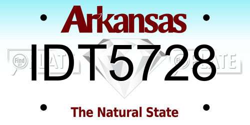 IDT5728 Arkansas License Plate
