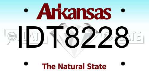 IDT8228 Arkansas License Plate