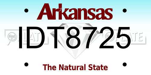 IDT8725 Arkansas License Plate