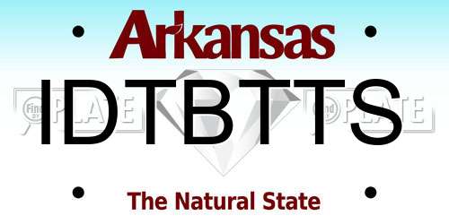IDTBTTS Arkansas License Plate