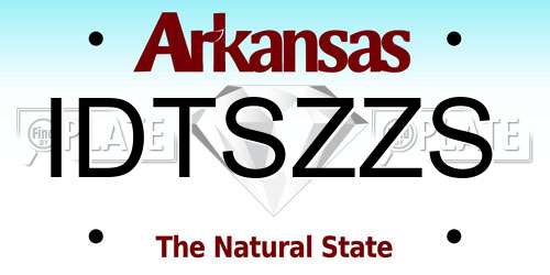 IDTSZZS Arkansas License Plate