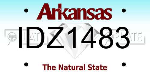 IDZ1483 Arkansas License Plate