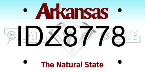 IDZ8778 Arkansas License Plate