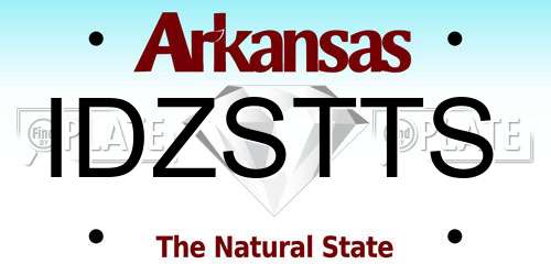 IDZSTTS Arkansas License Plate