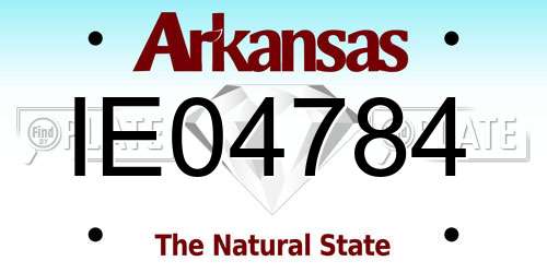 IE04784 Arkansas License Plate
