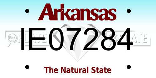 IE07284 Arkansas License Plate