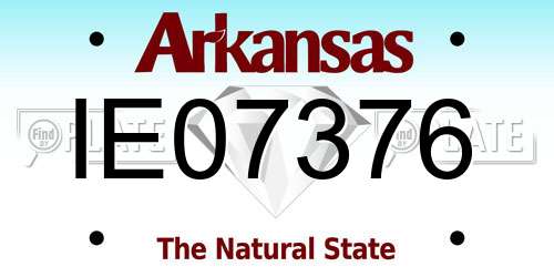 IE07376 Arkansas License Plate