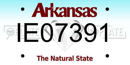 IE07391 Arkansas License Plate