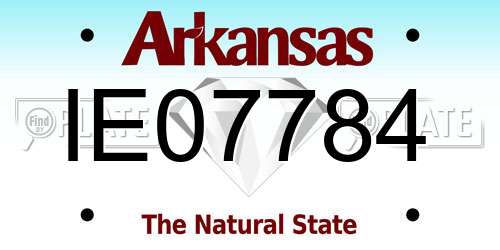 IE07784 Arkansas License Plate