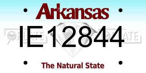 IE12844 Arkansas License Plate