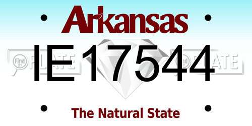 IE17544 Arkansas License Plate