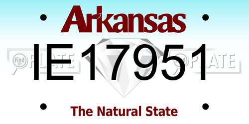 IE17951 Arkansas License Plate