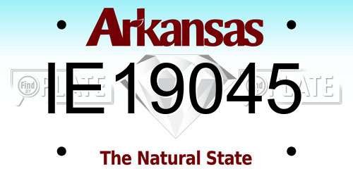 IE19045 Arkansas License Plate