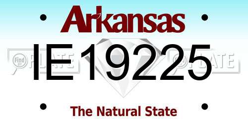 IE19225 Arkansas License Plate