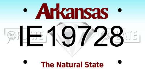 IE19728 Arkansas License Plate