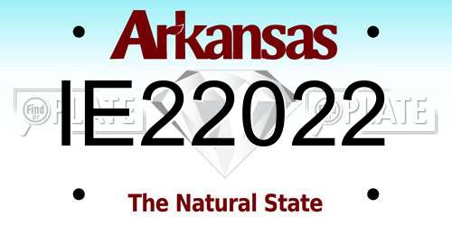 IE22022 Arkansas License Plate