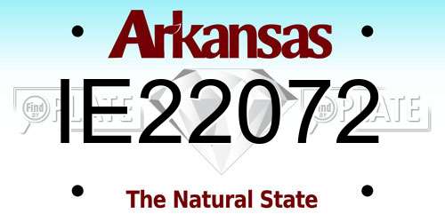 IE22072 Arkansas License Plate