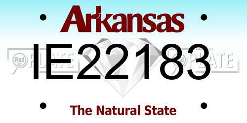 IE22183 Arkansas License Plate