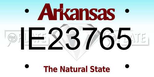 IE23765 Arkansas License Plate