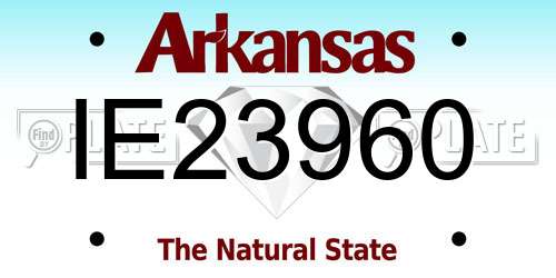 IE23960 Arkansas License Plate