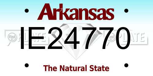 IE24770 Arkansas License Plate