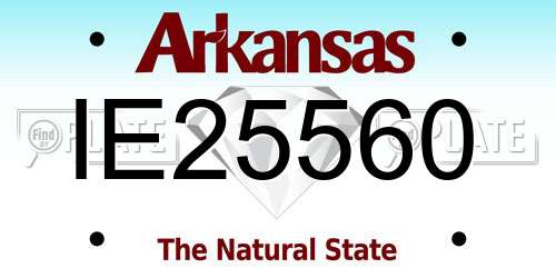 IE25560 Arkansas License Plate