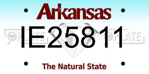 IE25811 Arkansas License Plate