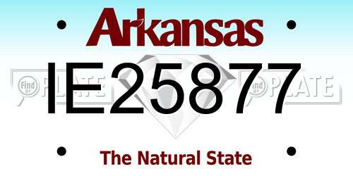 IE25877 Arkansas License Plate
