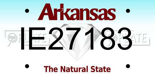 IE27183 Arkansas License Plate