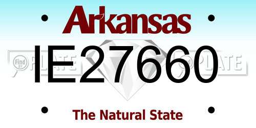 IE27660 Arkansas License Plate