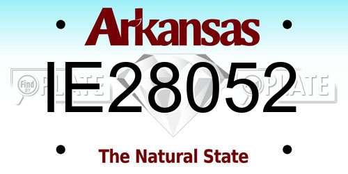 IE28052 Arkansas License Plate