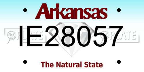 IE28057 Arkansas License Plate