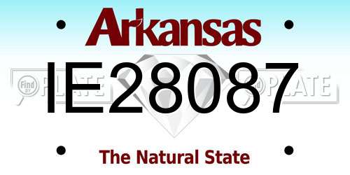 IE28087 Arkansas License Plate