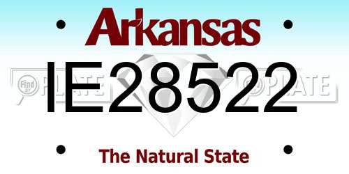 IE28522 Arkansas License Plate