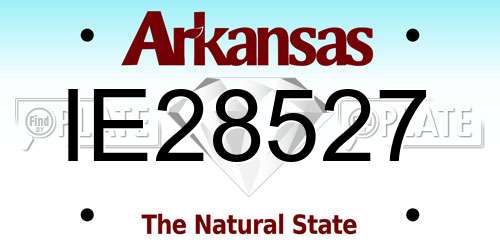 IE28527 Arkansas License Plate