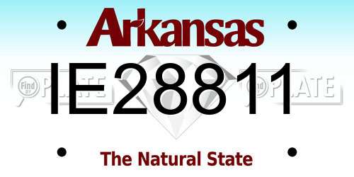 IE28811 Arkansas License Plate