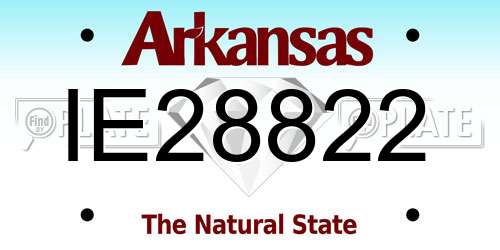 IE28822 Arkansas License Plate