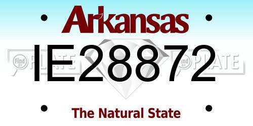 IE28872 Arkansas License Plate