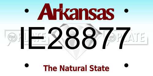 IE28877 Arkansas License Plate