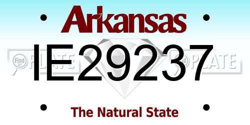 IE29237 Arkansas License Plate