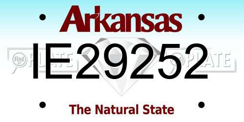 IE29252 Arkansas License Plate