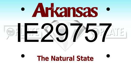 IE29757 Arkansas License Plate