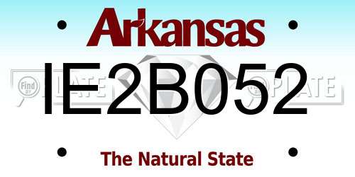 IE2B052 Arkansas License Plate