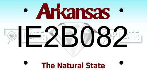 IE2B082 Arkansas License Plate
