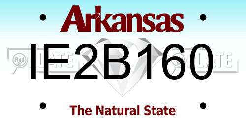 IE2B160 Arkansas License Plate