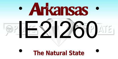 IE2I260 Arkansas License Plate
