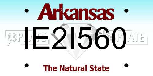 IE2I560 Arkansas License Plate